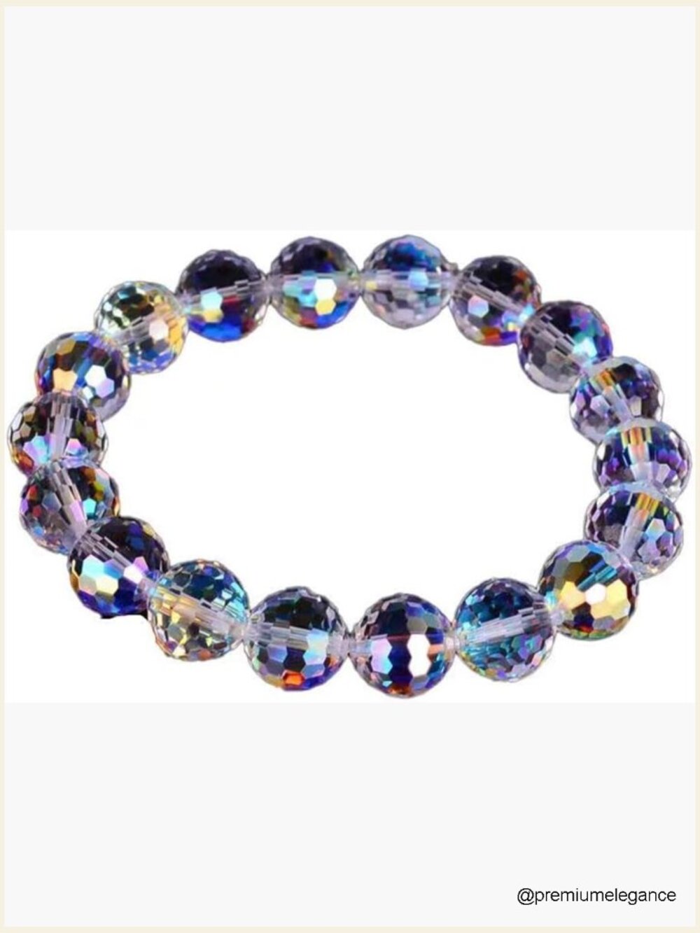 Crystal Stretch Bracelet, Faceted AB Bracelet, Women's Jewelry